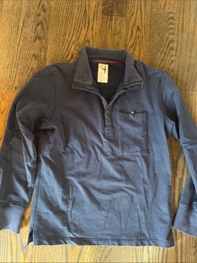 Relwen Men's Navy Quarter-Zip Long Sleeve Sweatshirt